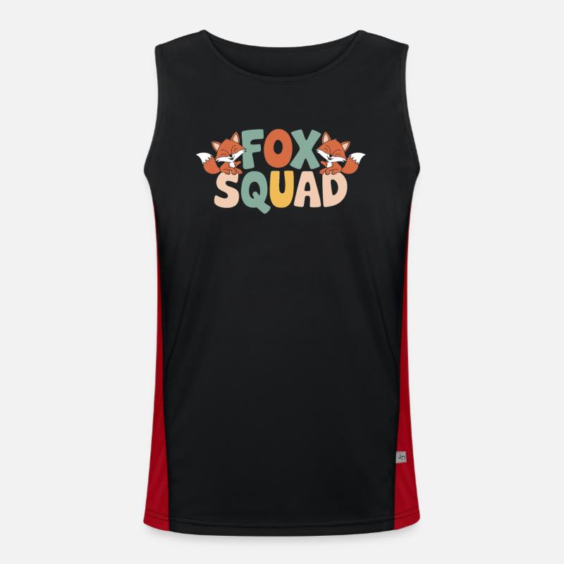 Fox Group Design Fox Squad - Men's Functional Contrast Tank Top  - black/red