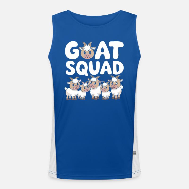 Groupes de chèvres Conception Goat Squad Débardeur respirant contrasté Homme 