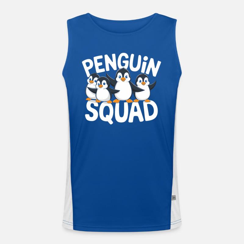 Penguin Gruppen Design Penguin Squad Funktionelles Kontrast-Tank Top für Männer 