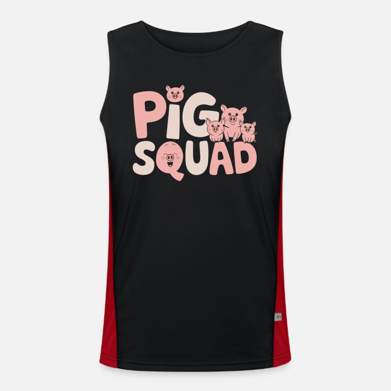 Cochon Groupe Design Cochon Vacances Ferme Débardeur respirant contrasté Homme 