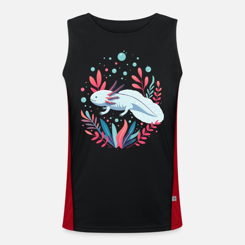 Axolotl Funktionelles Kontrast-Tank Top für Männer 