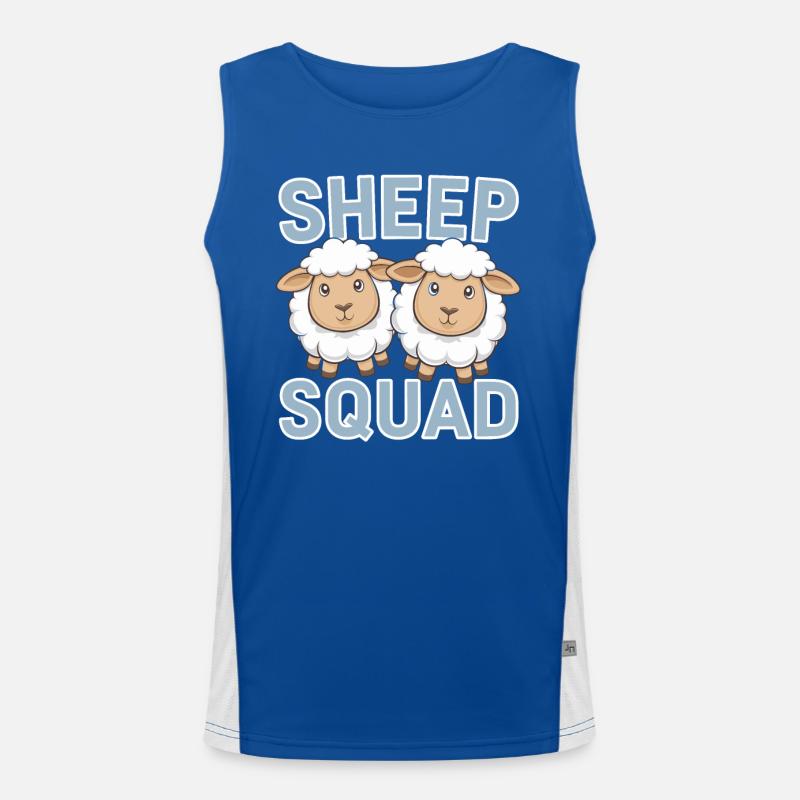 Sheep Groups Design Sheep Squad Men's Functional Contrast Tank Top 