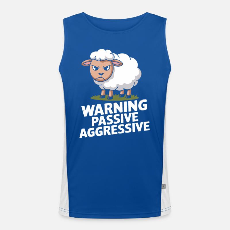 Beware Passive Aggressive Sheep Men's Functional Contrast Tank Top 