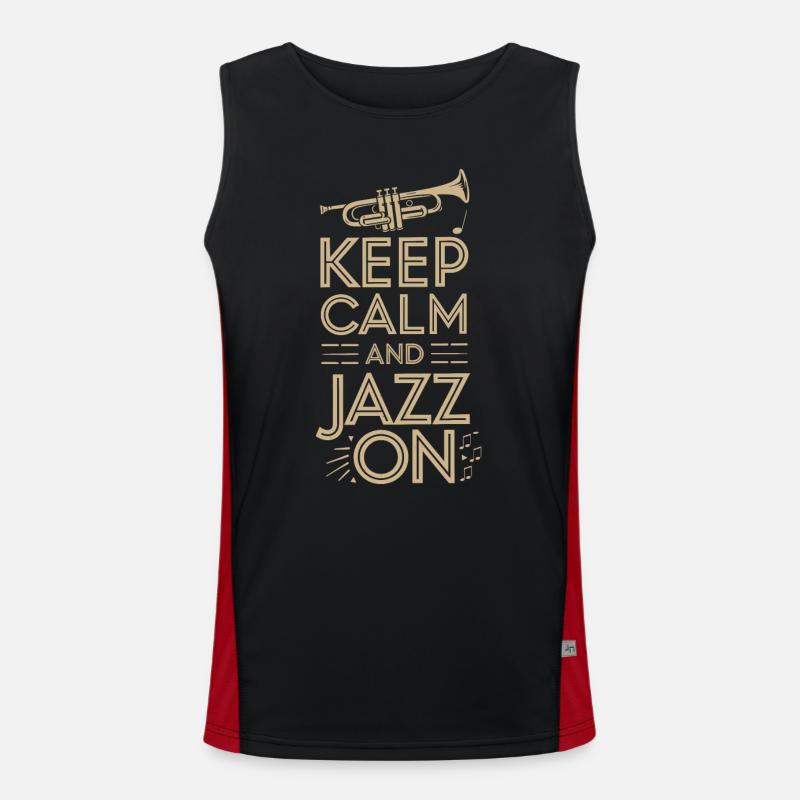 Keep calm and jazz Men's Functional Contrast Tank Top 