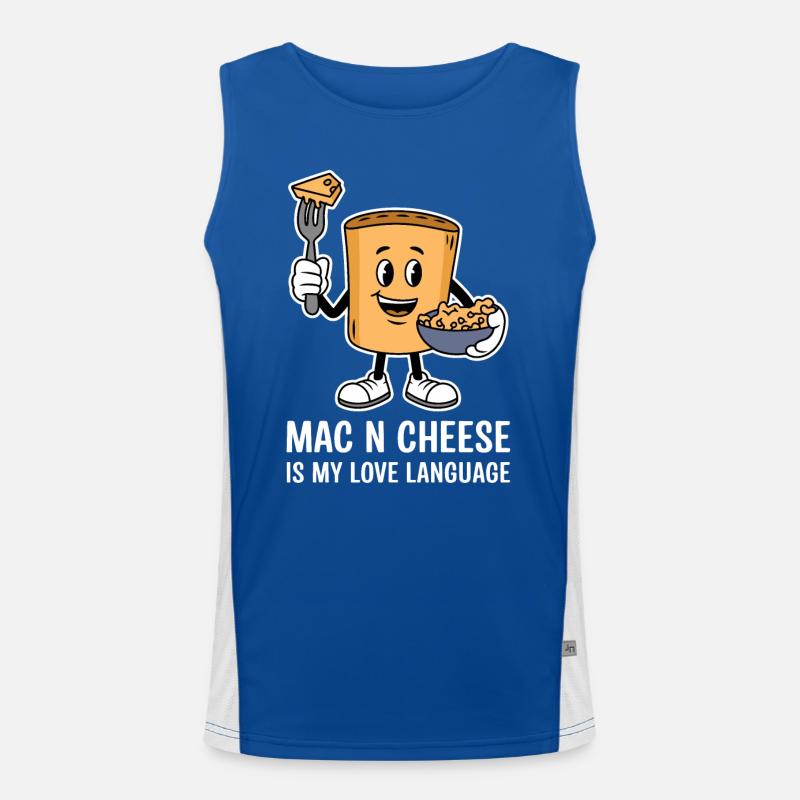 Mac N Cheese Is My Love Language Cartoon Funktionelles Kontrast-Tank Top für Männer 