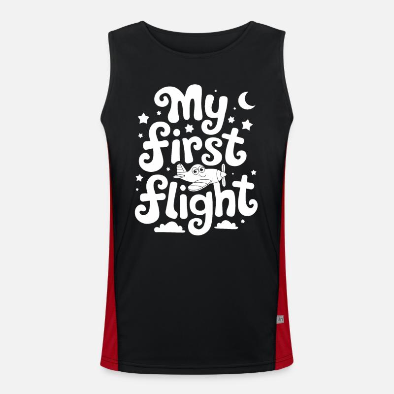 My First Flight Imaginative Adventure - Men's Functional Contrast Tank Top  - black/red