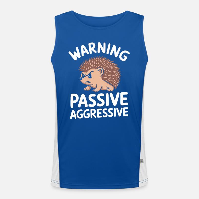 Beware of passive aggressive hedgehogs Men's Functional Contrast Tank Top 
