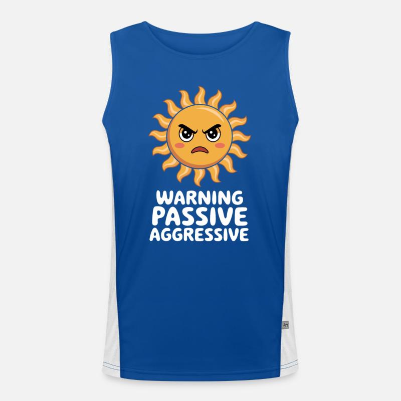Attention Passif Agressif Soleil Débardeur respirant contrasté Homme 