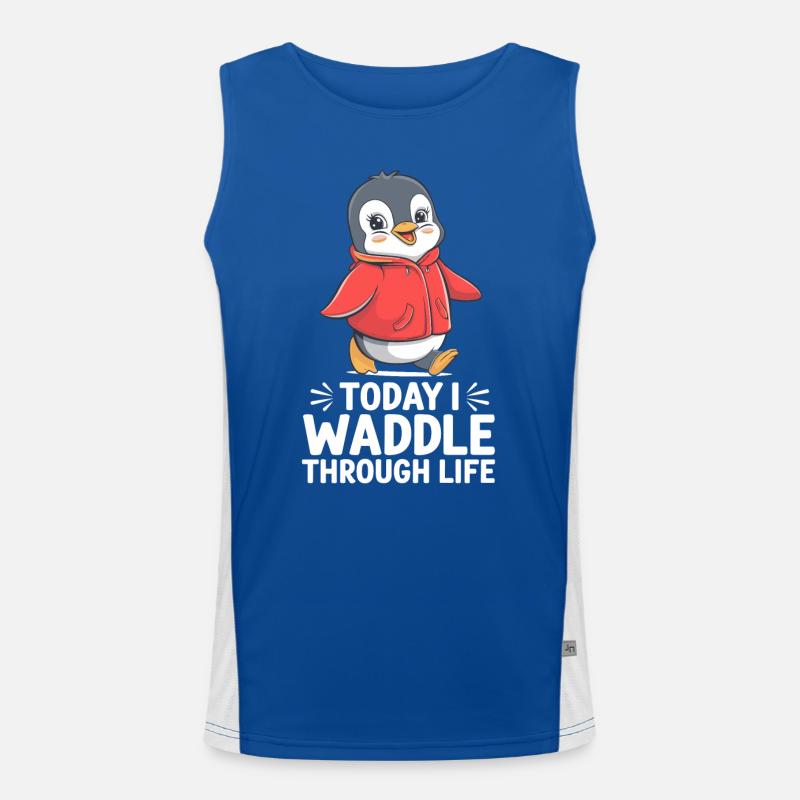 Today I waddle through life Men's Functional Contrast Tank Top 