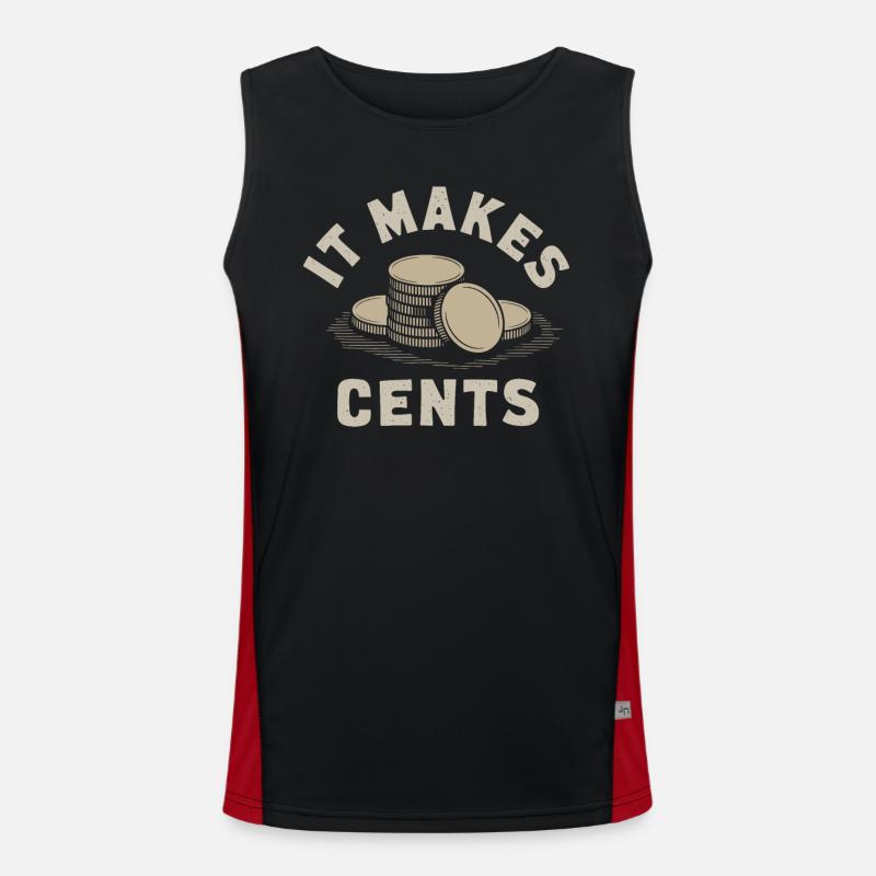 It makes sense with coins Men's Functional Contrast Tank Top 