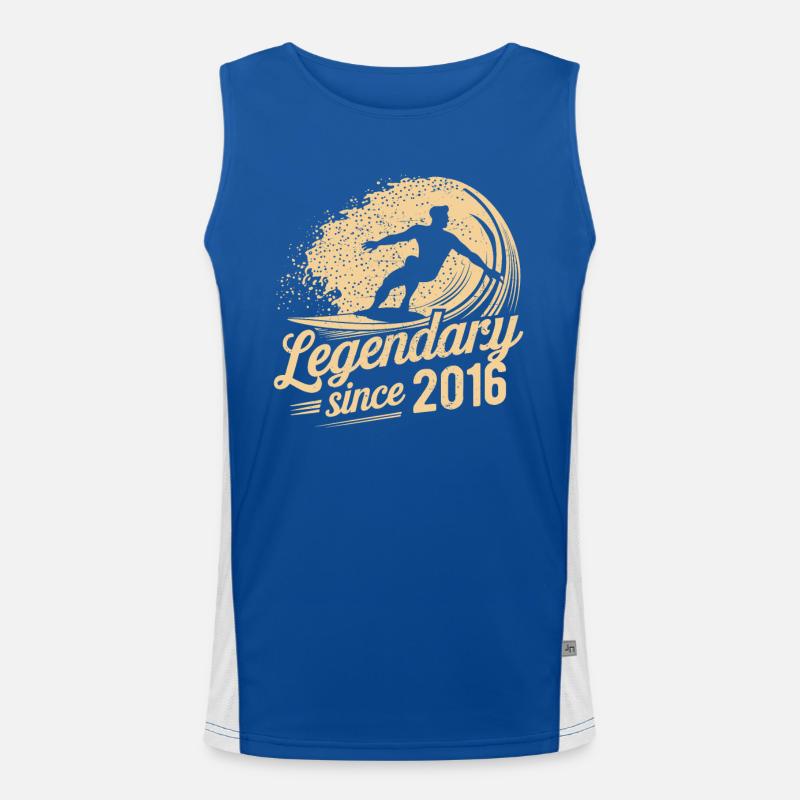 Legendary since 2016 Birthday Surfer Men's Functional Contrast Tank Top 