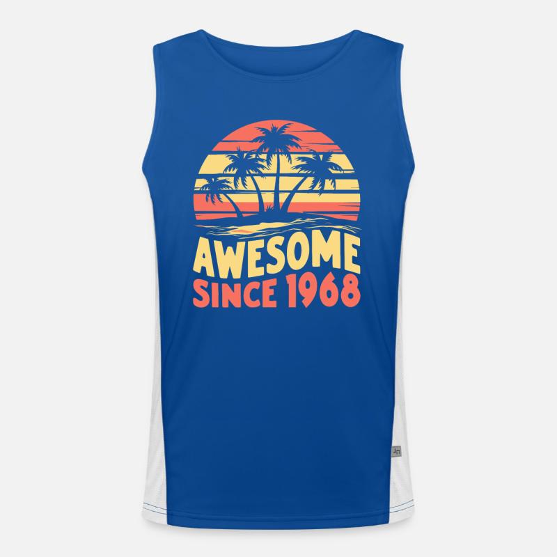 Awesome since 1968 Birthday Men's Functional Contrast Tank Top 