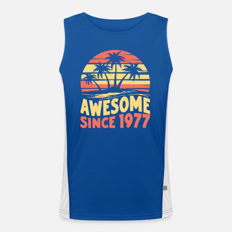Awesome since 1977 Birthday Men's Functional Contrast Tank Top 