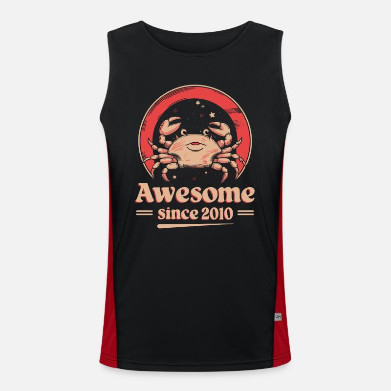 Krebs Sternzeichen Geburtstag Seit 2010 Großartig Funktionelles Kontrast-Tank Top für Männer 
