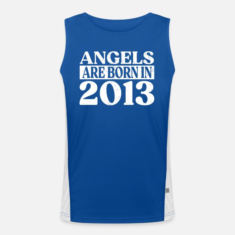 Angels born in 2013 Birthday Men's Functional Contrast Tank Top 