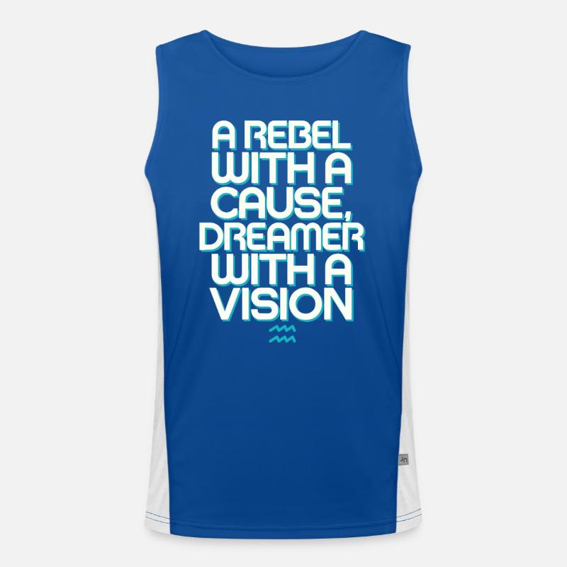 Wassermann Sternzeichen Rebell Mit Vision Funktionelles Kontrast-Tank Top für Männer 