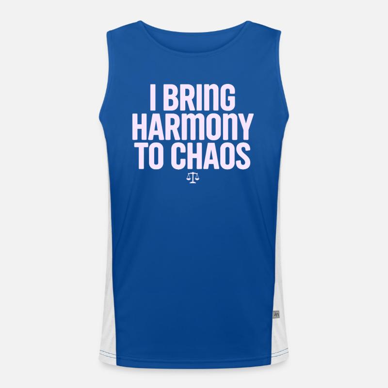 Libra Zodiac Sign: I Bring Harmony Men's Functional Contrast Tank Top 