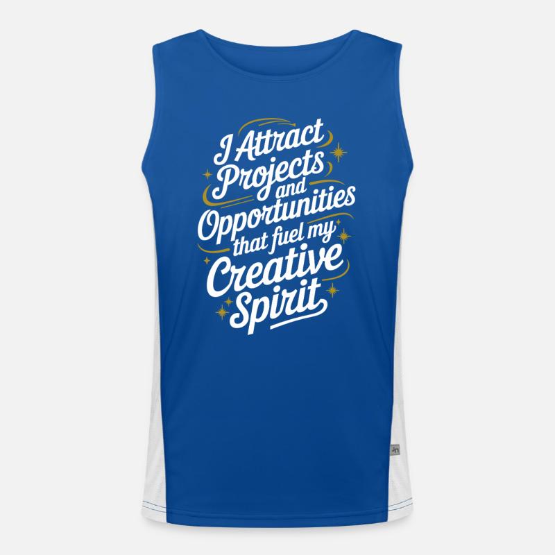 I attract projects and opportunities, manifest Men's Functional Contrast Tank Top 