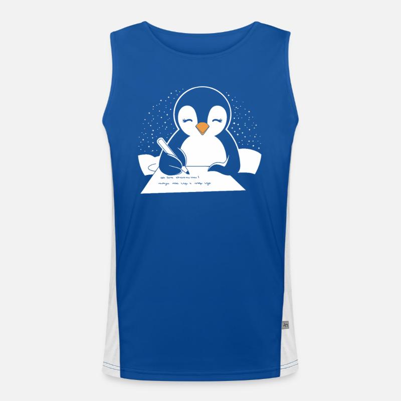 Penguin, Writer, Author, Creative Men's Functional Contrast Tank Top 