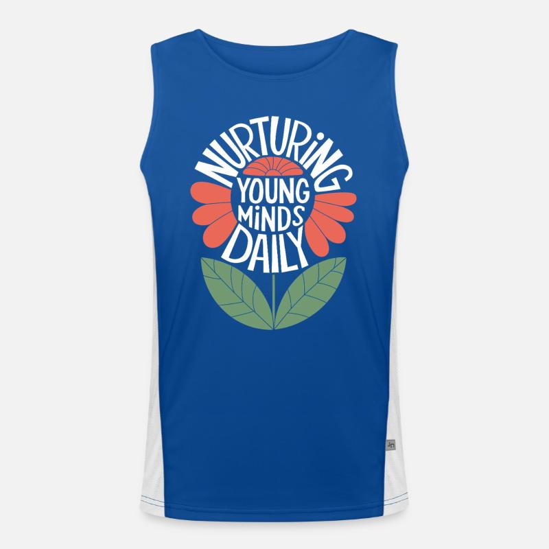 Teachers: Supporting young minds every day Men's Functional Contrast Tank Top 