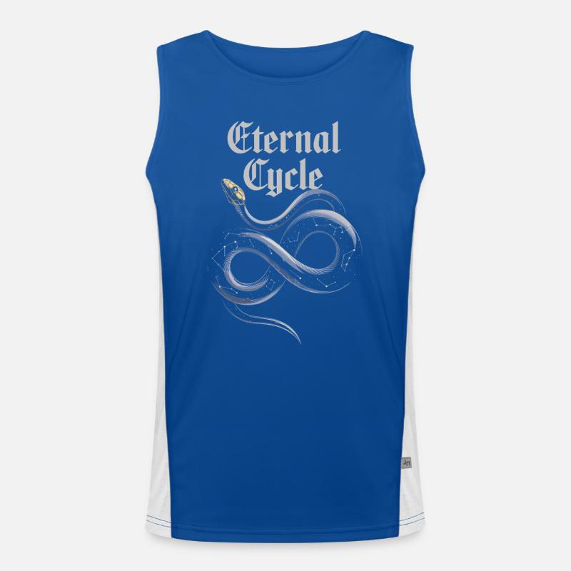 Cycle éternel : Symbolisme du serpent infini Débardeur respirant contrasté Homme 