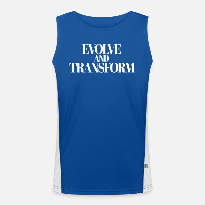 Inspirational Quote: Evolve And Transform Men's Functional Contrast Tank Top 