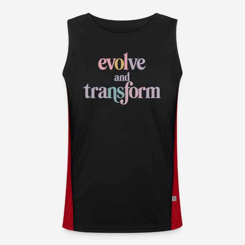 Evolve And Transform Inspirierende Funktionelles Kontrast-Tank Top für Männer 