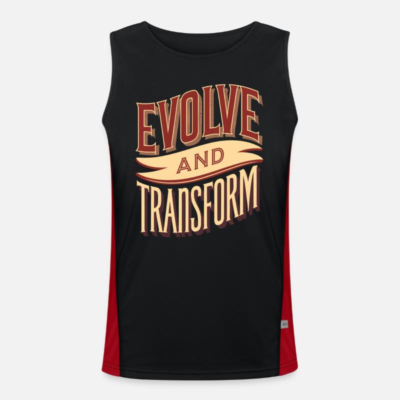 Evolve and Change: Inspiring - Men's Functional Contrast Tank Top - black/red