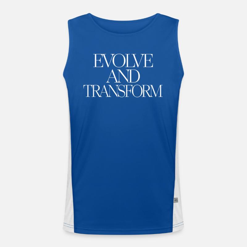 Evolve And Transform Inspirational Men's Functional Contrast Tank Top 