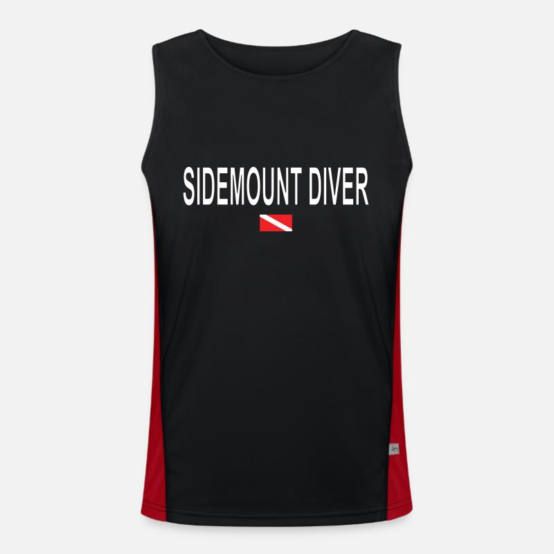 Cadeau de lettrage Sidemount Diver Débardeur respirant contrasté Homme 