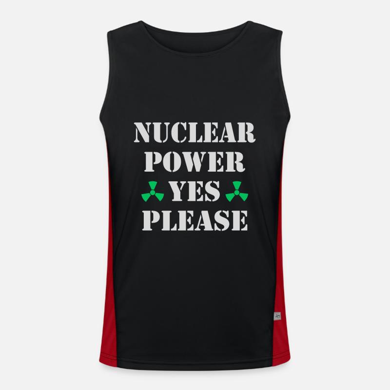 Nuclear Power, Yes Please, Nuclear Energy Men's Functional Contrast Tank Top 