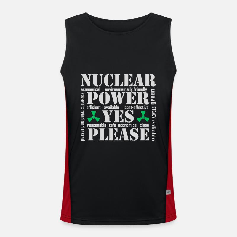 Atomkraft, Ja bitte, Kernenergie Funktionelles Kontrast-Tank Top für Männer 