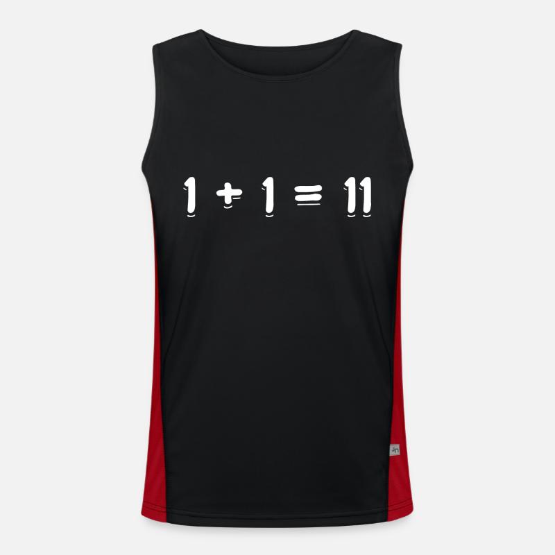 1 + 1 = 11 Débardeur respirant contrasté Homme 