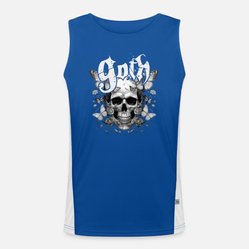 Goth Skull Men's Functional Contrast Tank Top 