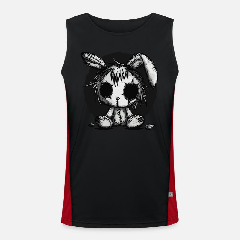 Mignon lapin effrayant Débardeur respirant contrasté Homme 