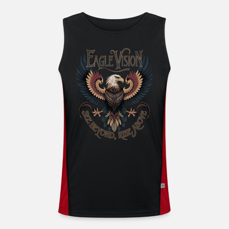 Eagle Vision | See Beyond, Rise Above Men's Functional Contrast Tank Top 