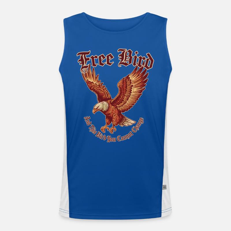 Oiseau libre | Soaring Eagle et rock Débardeur respirant contrasté Homme 