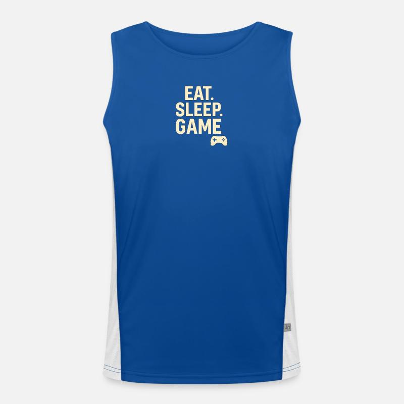 Eat Sleep Game Controller Men's Functional Contrast Tank Top 