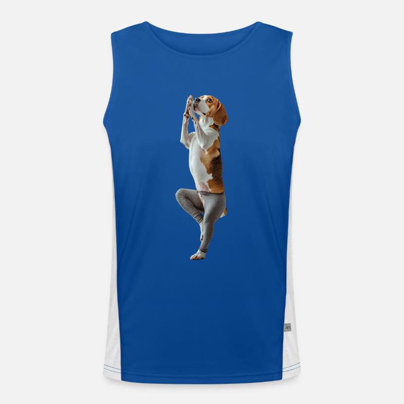Beagle Funktionelles Kontrast-Tank Top für Männer 