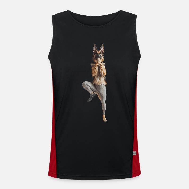 Deutscher Schäferhund Funktionelles Kontrast-Tank Top für Männer 