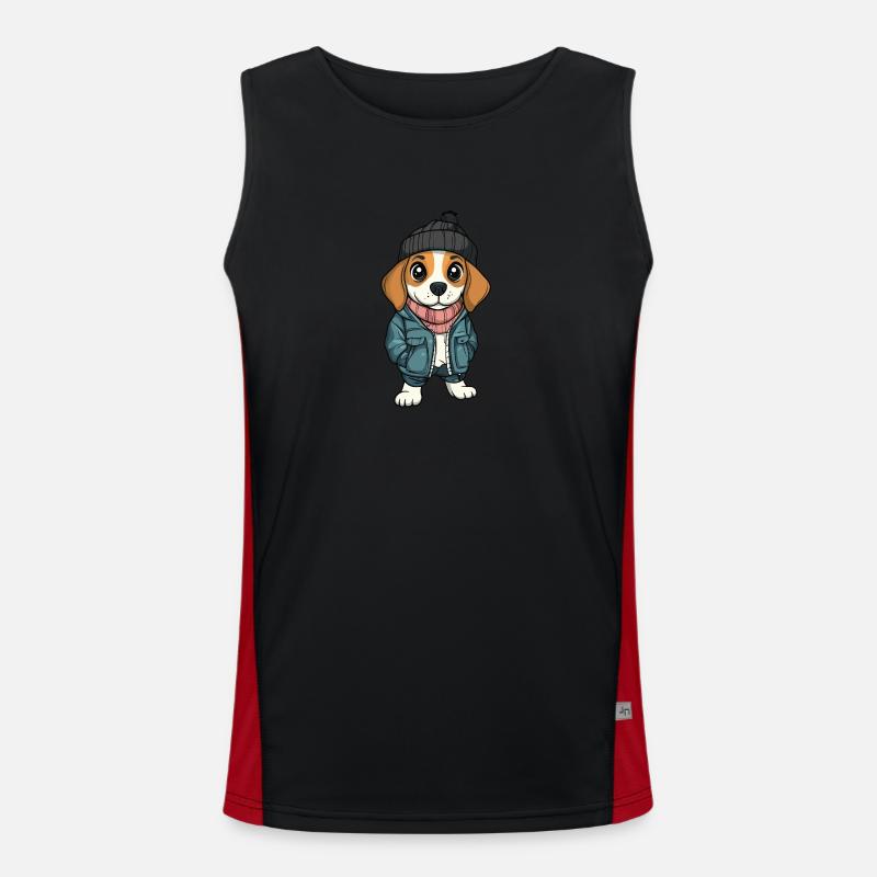 Beagle chien élégant Débardeur respirant contrasté Homme 