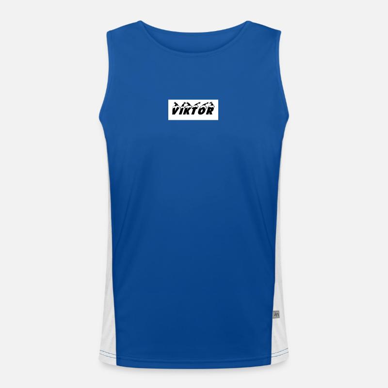 Viktor silhouette with star motifs Men's Functional Contrast Tank Top 