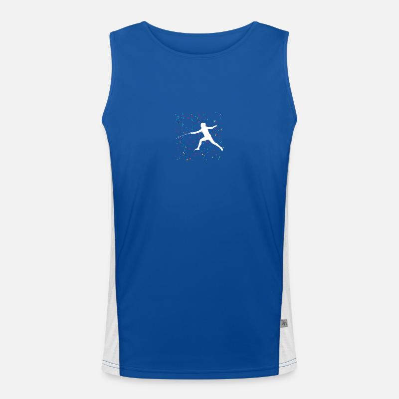 Fechter Fechten Funktionelles Kontrast-Tank Top für Männer 