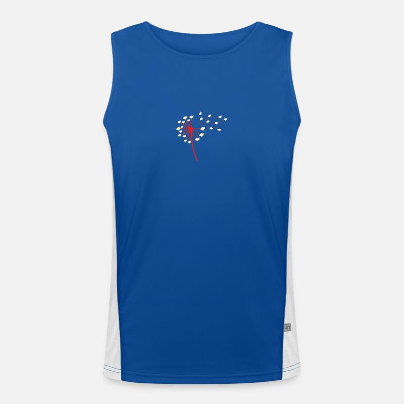 Hühner Hahn Perlhuhn Funktionelles Kontrast-Tank Top für Männer 
