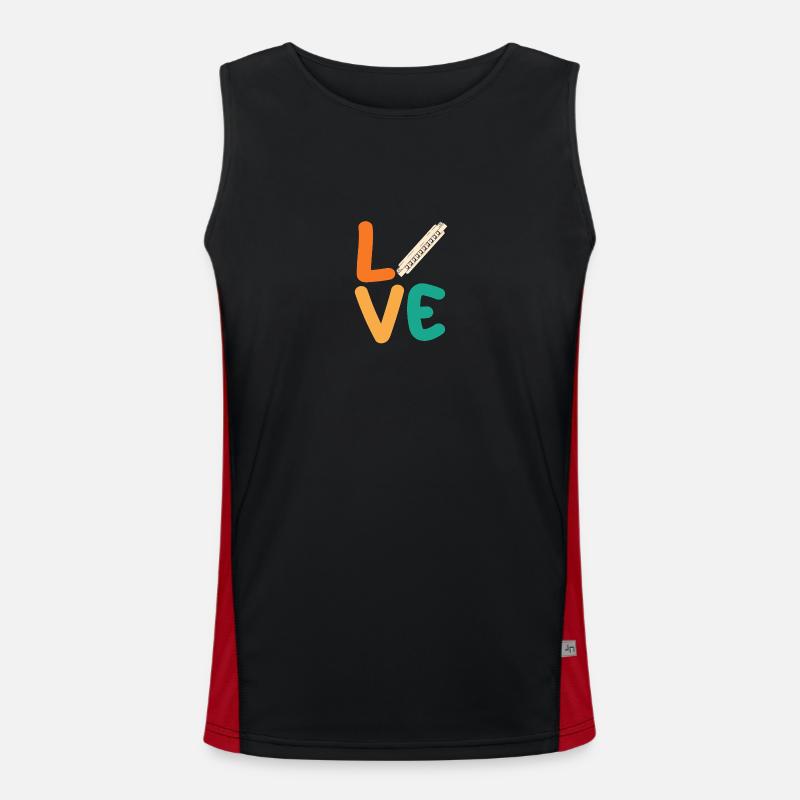 Harmonica Harmonica - Men's Functional Contrast Tank Top  - black/red