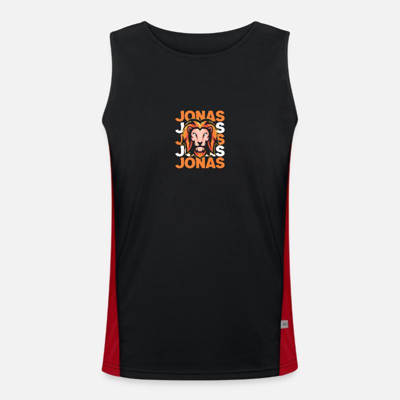 Löwe Jonas Funktionelles Kontrast-Tank Top für Männer 
