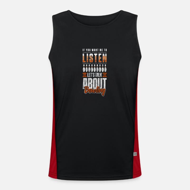 Bowlingkugel Bahn Funktionelles Kontrast-Tank Top für Männer 