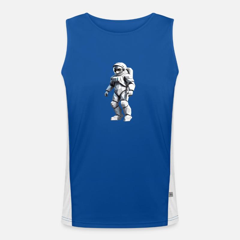 Astronaut - Beruf Design Sticker Funktionelles Kontrast-Tank Top für Männer 