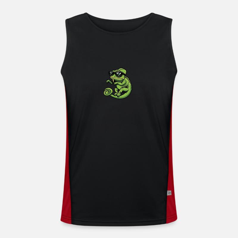 Chameleon Cool Comic - Men's Functional Contrast Tank Top  - black/red