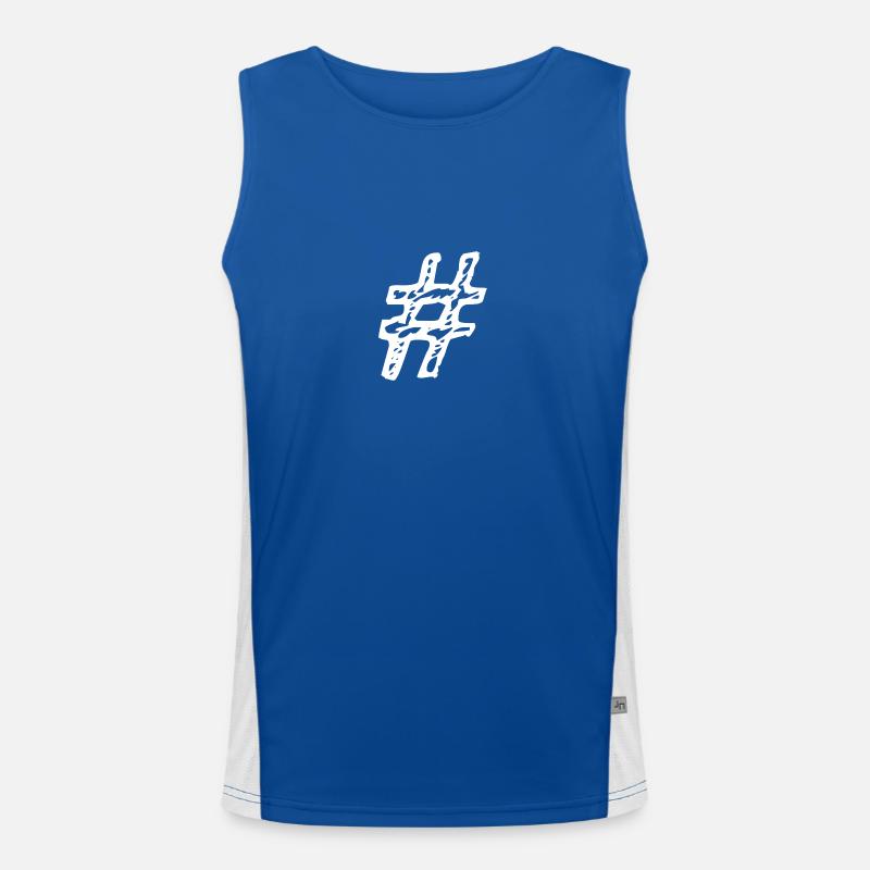 Hashtag Funktionelles Kontrast-Tank Top für Männer 